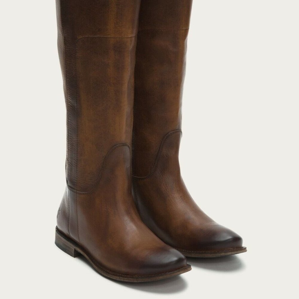 Frye Paige Tall Riding Boots Dark Brown - 8 Womens
